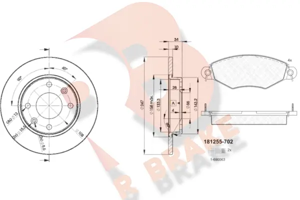 Brake Kit, disc brake (3R12554689)