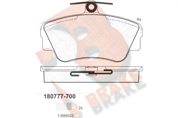 Brake Pad Set, disc brake (RB0777-700)