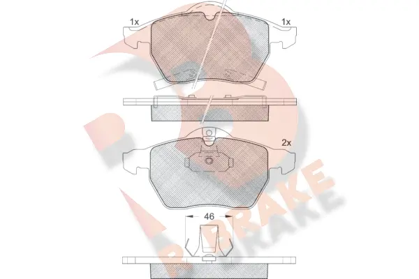Brake Pad Set, disc brake (RB1383)