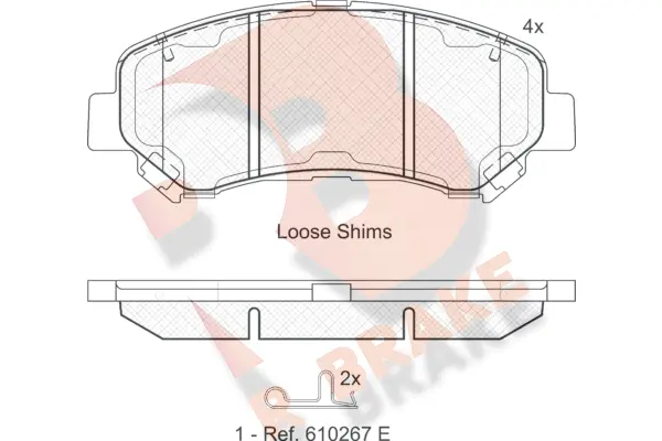 Brake Pad Set, disc brake (RB1834)
