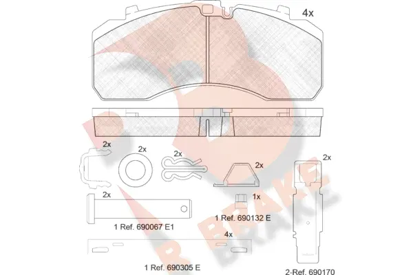Brake Pad Set, disc brake (RB2091-073)