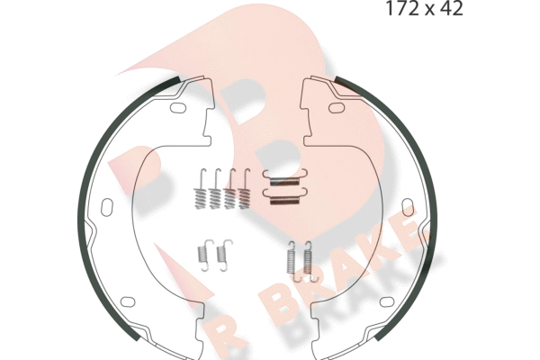 Brake Shoe Set, parking brake (79RBPB4010)