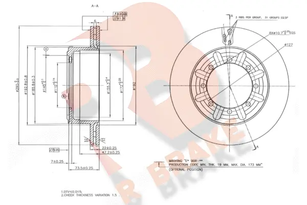 Brake Disc (78RBD10017)