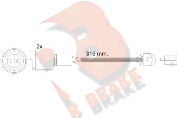 Warning Contact, brake pad wear (610440RB)