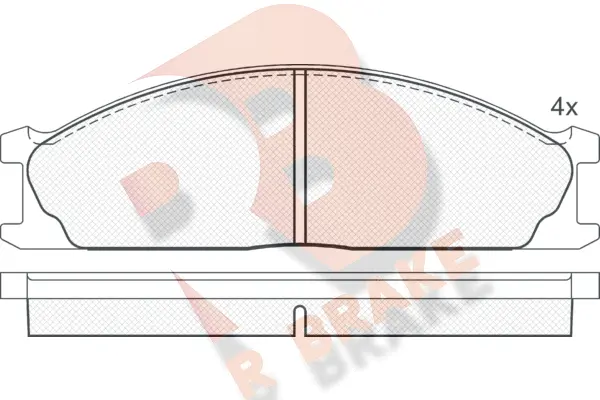 Brake Pad Set, disc brake (RB0884)
