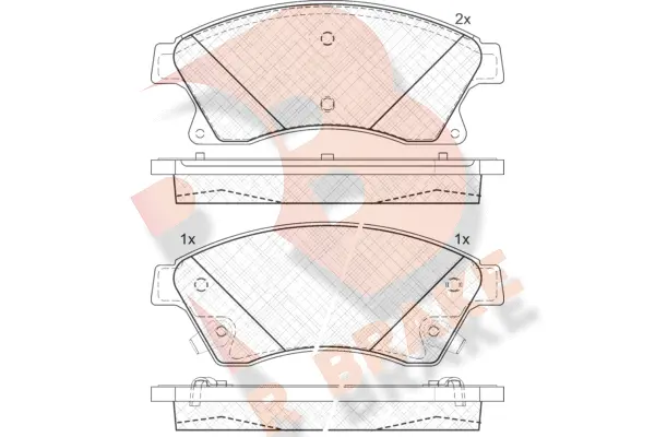 Brake Pad Set, disc brake (RB1942-202)