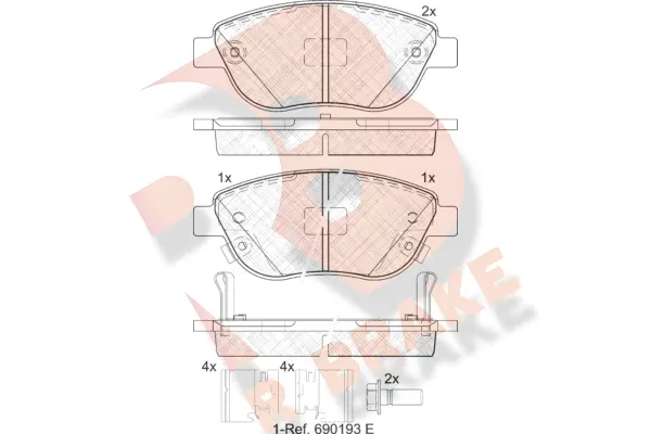 Brake Pad Set, disc brake (RB1809-203)