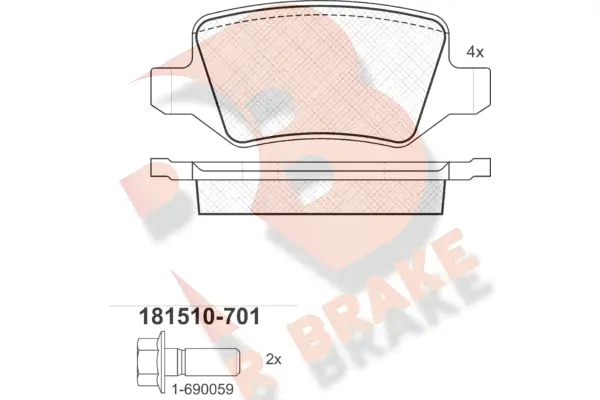Brake Pad Set, disc brake (RB1510-701)