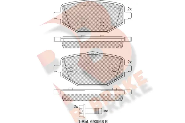 Brake Pad Set, disc brake (RB2416)