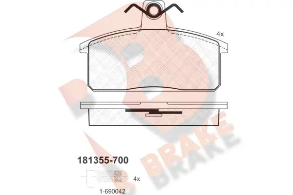 Brake Pad Set, disc brake (RB1355-700)