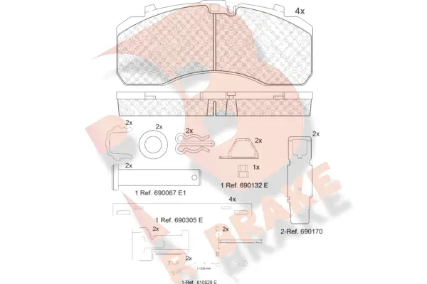 Brake Pad Set, disc brake (RB2091-113)