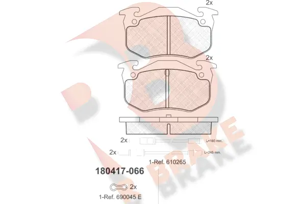 Brake Pad Set, disc brake (RB0417)