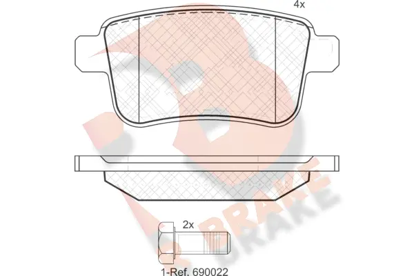 Brake Pad Set, disc brake (RB1855)