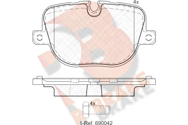 Brake Pad Set, disc brake (RB1952)