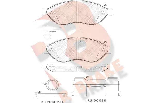 Brake Pad Set, disc brake (RB1803-203)