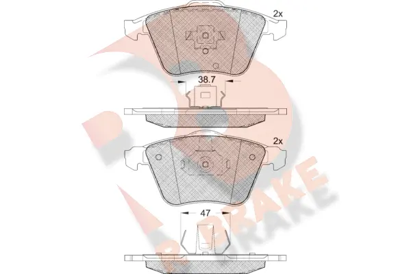 Brake Pad Set, disc brake (RB1652)