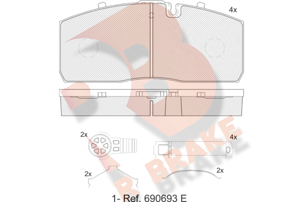 Brake Pad Set, disc brake (RB2446-066)