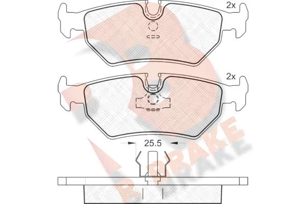 Brake Pad Set, disc brake (RB1214)