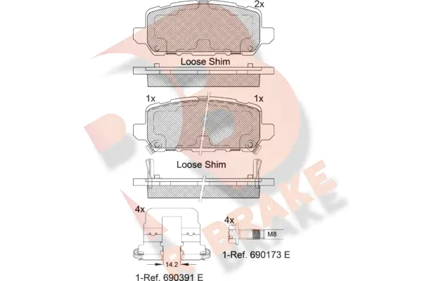 Brake Pad Set, disc brake (RB2312)