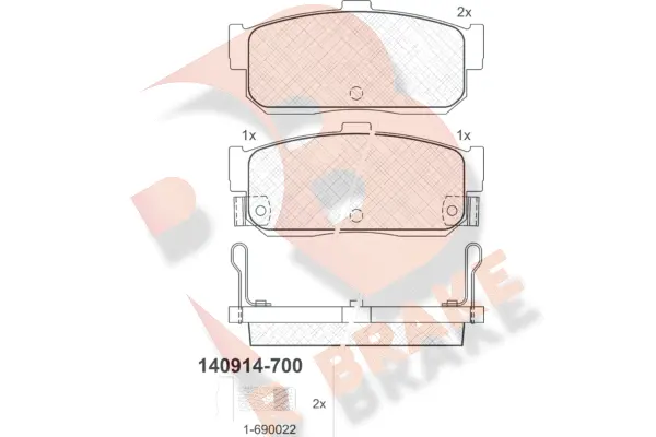 Brake Pad Set, disc brake (RB0914-700)