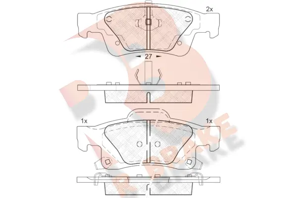 Brake Pad Set, disc brake (RB1989)