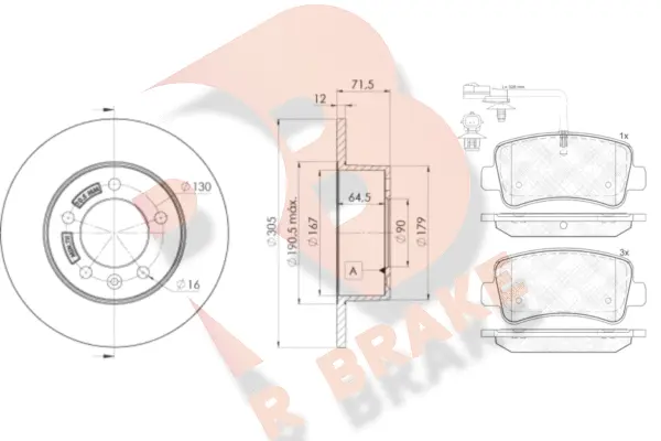 Brake Kit, disc brake (3R20018767)