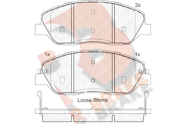 Brake Pad Set, disc brake (RB1828)
