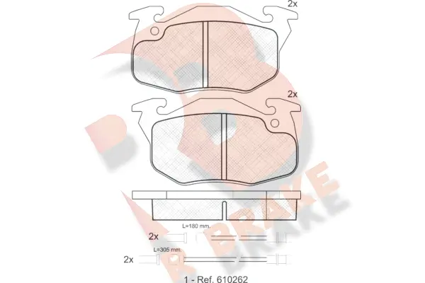 Brake Pad Set, disc brake (RB0866)