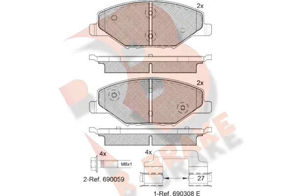 Brake Pad Set, disc brake (RB2110)