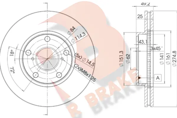 Brake Disc (78RBD22878)