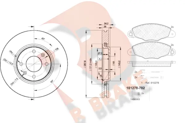 Brake Kit, disc brake (3R12784753)