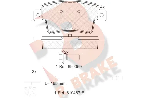 Brake Pad Set, disc brake (RB1968)