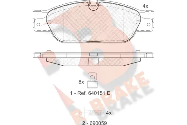 Brake Pad Set, disc brake (RB1672)