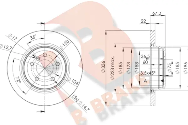 Brake Disc (78RBD24655)
