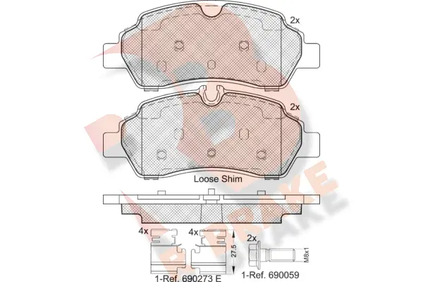 Brake Pad Set, disc brake (RB2224)