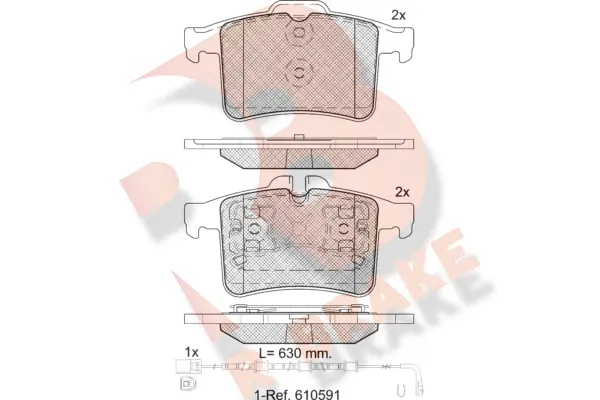 Brake Pad Set, disc brake (RB1981-202)