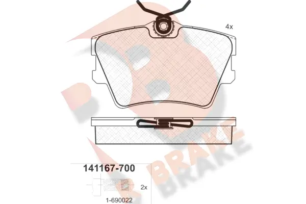 Brake Pad Set, disc brake (RB1167-700)