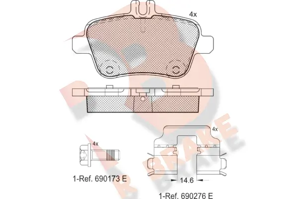Brake Pad Set, disc brake (RB2039)