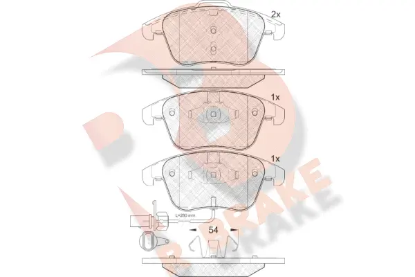 Brake Pad Set, disc brake (RB1864)