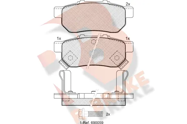 Brake Pad Set, disc brake (RB1024)