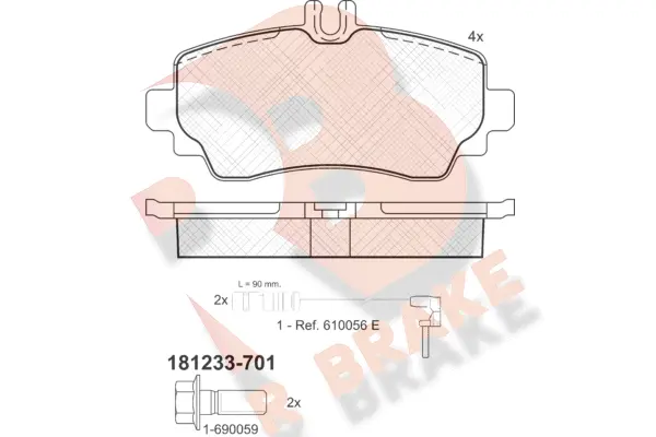 Brake Pad Set, disc brake (RB1233-701)