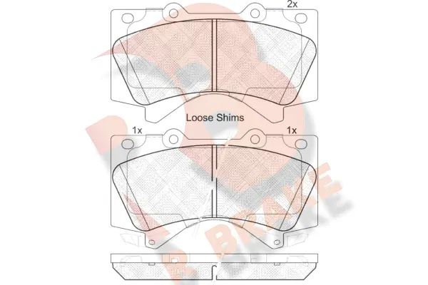Brake Pad Set, disc brake (RB1874)