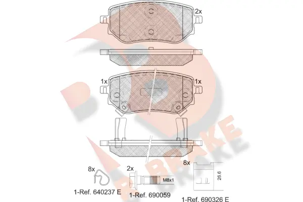 Brake Pad Set, disc brake (RB2343)