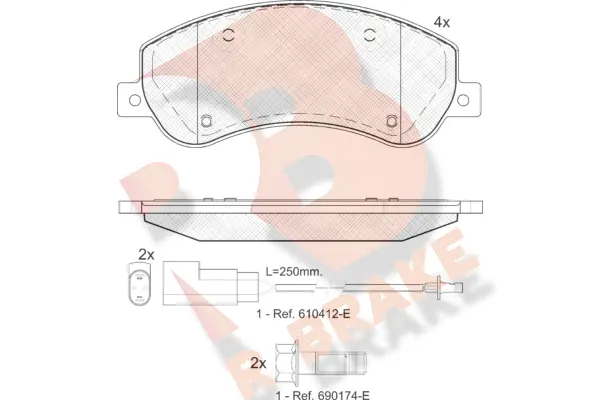 Brake Pad Set, disc brake (RB1793)