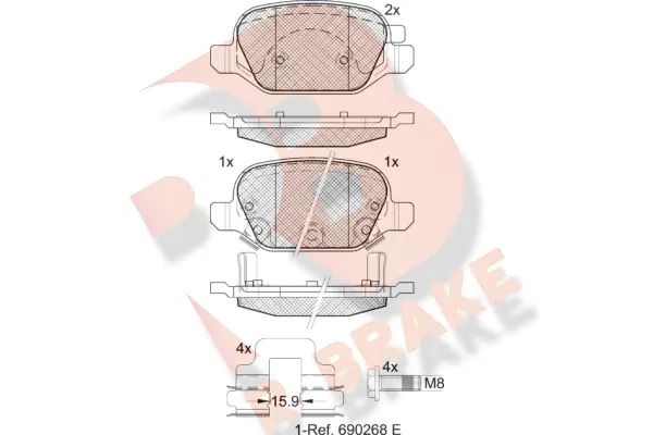 Brake Pad Set, disc brake (RB2128)