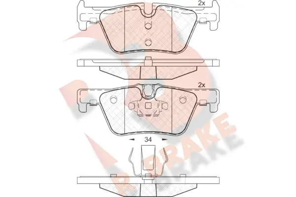 Brake Pad Set, disc brake (RB2049)
