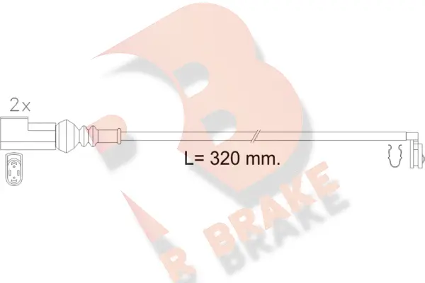 Warning Contact, brake pad wear (610223RB)