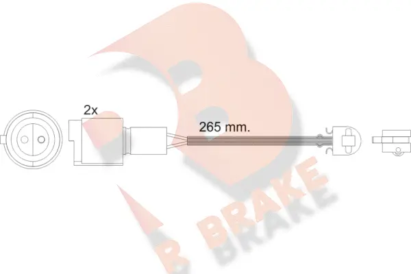 Warning Contact, brake pad wear (610427RB)