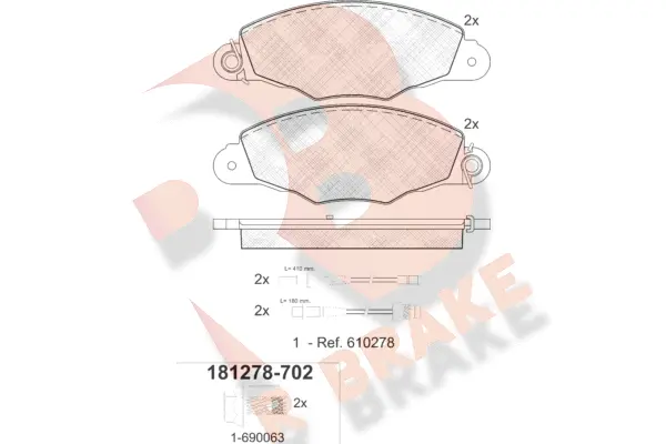 Brake Pad Set, disc brake (RB1278-702)