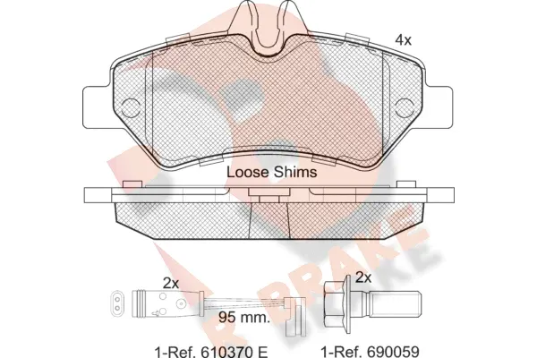 Brake Pad Set, disc brake (RB1787)